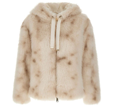 HERNO Pelliccia corta effetto lince WHITE Donna 