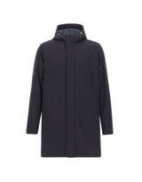 HERNO Parka impermeabile con cappuccio BLUE Uomo 