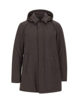 HERNO Parka in flanella con membrana impermeabile BROWN Uomo 