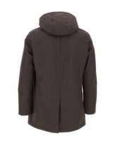 HERNO Parka in flanella con membrana impermeabile BROWN Uomo 