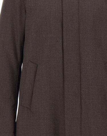 HERNO Parka in flanella con membrana impermeabile BROWN Uomo 