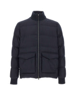 HERNO Bomber in tweed di lana BLUE Uomo 