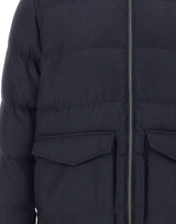 HERNO Bomber in tweed di lana BLUE Uomo 