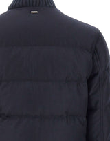 HERNO Bomber in tweed di lana BLUE Uomo 