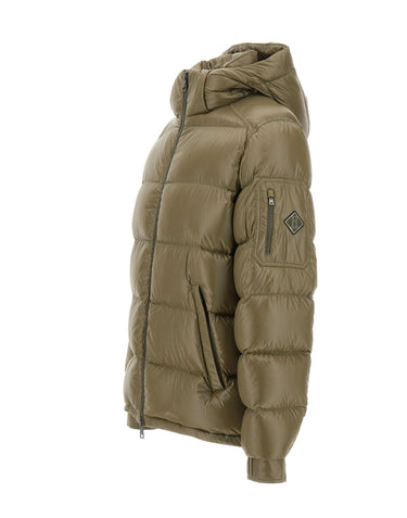 HERNO Piumino Polar Tech con cappuccio GREEN Uomo 