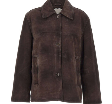 HERSKIND Giacca in pelle scamosciata "Manon" BROWN Donna 