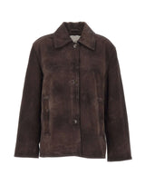 HERSKIND Giacca in pelle scamosciata "Manon" BROWN Donna 