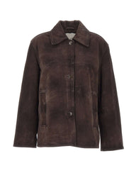 HERSKIND Giacca in pelle scamosciata "Manon" BROWN Donna 