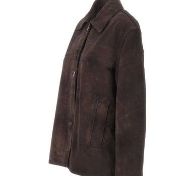 HERSKIND Giacca in pelle scamosciata "Manon" BROWN Donna 