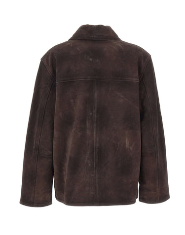 HERSKIND Giacca in pelle scamosciata "Manon" BROWN Donna 