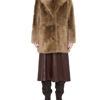 HISO Pelliccia in Shearling "Signi" BROWN Donna 