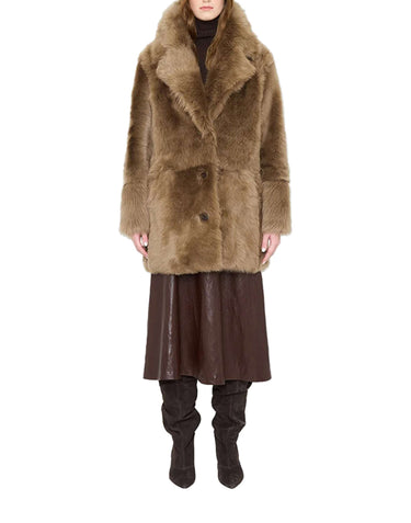 HISO Pelliccia in Shearling "Signi" BROWN Donna 