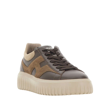 HOGAN Sneakers "H-Stripes" BROWN Uomo 