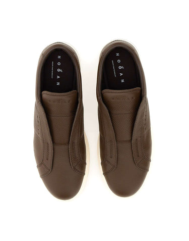 HOGAN Sneakers "H-TV" BROWN Uomo 