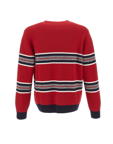 ICEBERG Maglia in lana con ricamo RED Uomo 