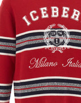 ICEBERG Maglia in lana con ricamo RED Uomo 