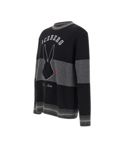 Maglia in lana vergine A0157077 9000 ICEBERG 