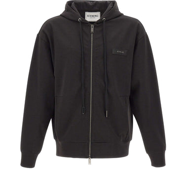 ICEBERG Felpa con cappuccio BLACK Uomo 