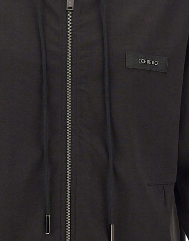 ICEBERG Felpa con cappuccio BLACK Uomo 