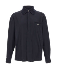 ICEBERG Giacca overshirt in misto lana BLUE Uomo 