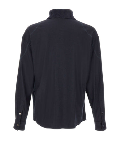ICEBERG Giacca overshirt in misto lana BLUE Uomo 