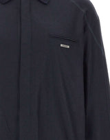 ICEBERG Giacca overshirt in misto lana BLUE Uomo 
