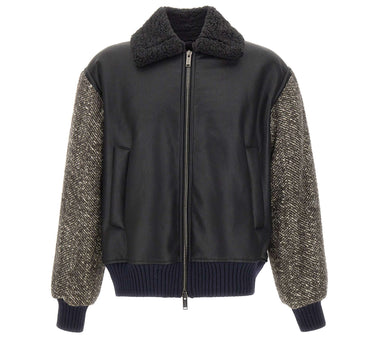 ICEBERG Giubbotto in panno di lana con zip BLACK Uomo 