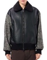 ICEBERG Giubbotto in panno di lana con zip BLACK Uomo 