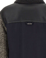 ICEBERG Giubbotto in panno di lana con zip BLACK Uomo 