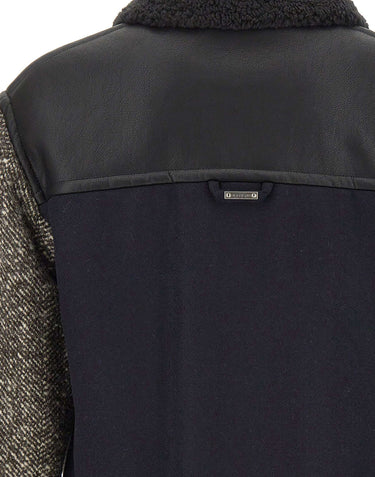 ICEBERG Giubbotto in panno di lana con zip BLACK Uomo 