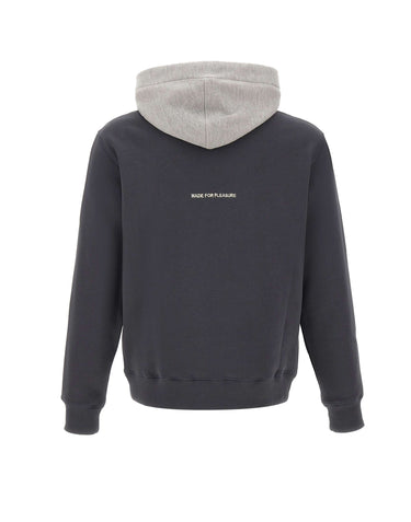 IMP MADE FOR PLEASURE Felpa con cappuccio in cotone GREY Uomo 