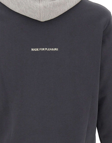 IMP MADE FOR PLEASURE Felpa con cappuccio in cotone GREY Uomo 
