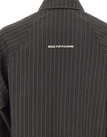 IMP MADE FOR PLEASURE Giacca gessata con zip GREY Uomo 
