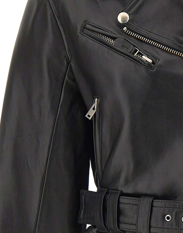 IRO Giacca in pelle "Georgia" BLACK Donna 