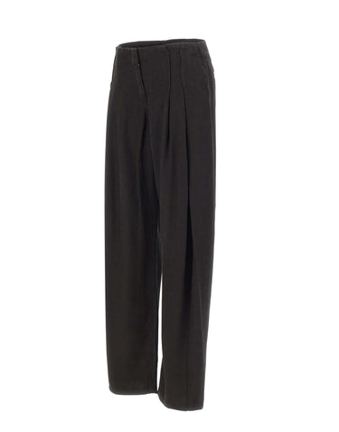 IRO Pantaloni "Flowy" BLACK Donna 