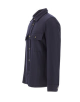 JACOB COHEN Giacca overshirt in flanella di lana BLUE Uomo 
