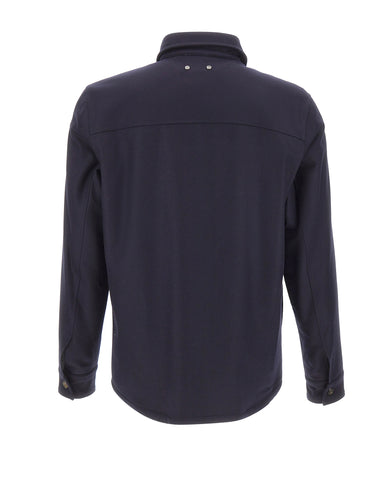 JACOB COHEN Giacca overshirt in flanella di lana BLUE Uomo 