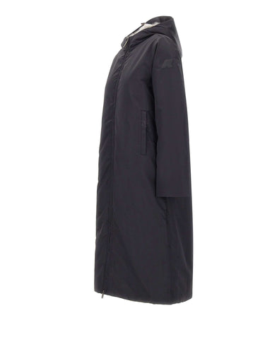 K-WAY Parka lungo in nylon GREY Donna 