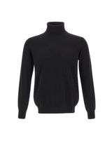 KANGRA Maglia dolcevita in lana e cashmere BLACK Uomo 