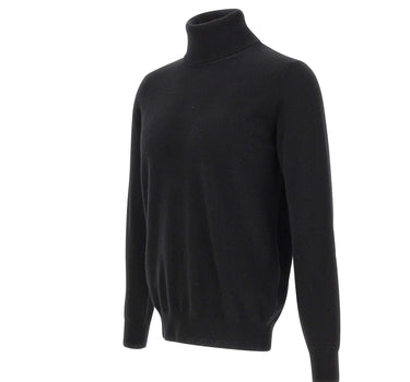 KANGRA Maglia dolcevita in lana e cashmere BLACK Uomo 