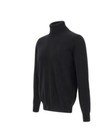 KANGRA Maglia dolcevita in lana e cashmere BLACK Uomo 