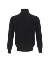 KANGRA Maglia dolcevita in lana e cashmere BLACK Uomo 