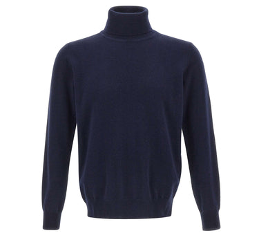 KANGRA Maglia dolcevita in lana e cashmere BLUE Uomo 