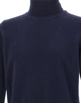 KANGRA Maglia dolcevita in lana e cashmere BLUE Uomo 