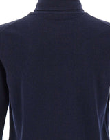 KANGRA Maglia dolcevita in lana e cashmere BLUE Uomo 