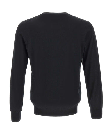 KANGRA Maglia in seta e cashmere BLACK Uomo 