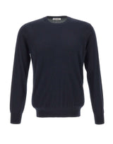 KANGRA Maglia in seta e cashmere BLUE Uomo 