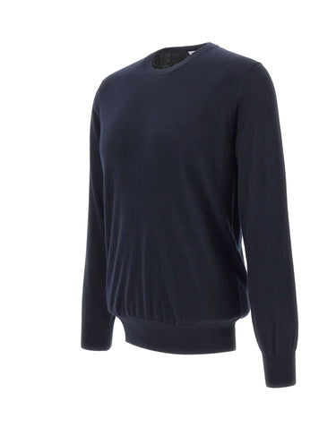 KANGRA Maglia in seta e cashmere BLUE Uomo 
