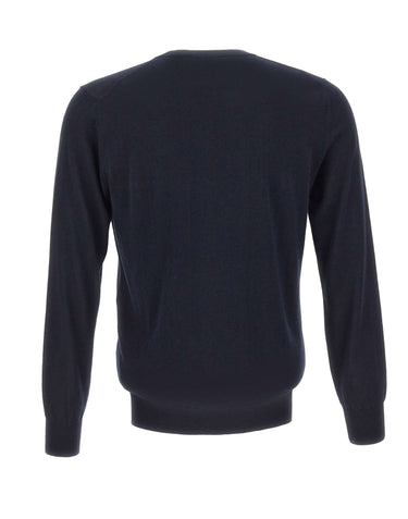 KANGRA Maglia in seta e cashmere BLUE Uomo 