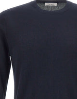 KANGRA Maglia in seta e cashmere BLUE Uomo 